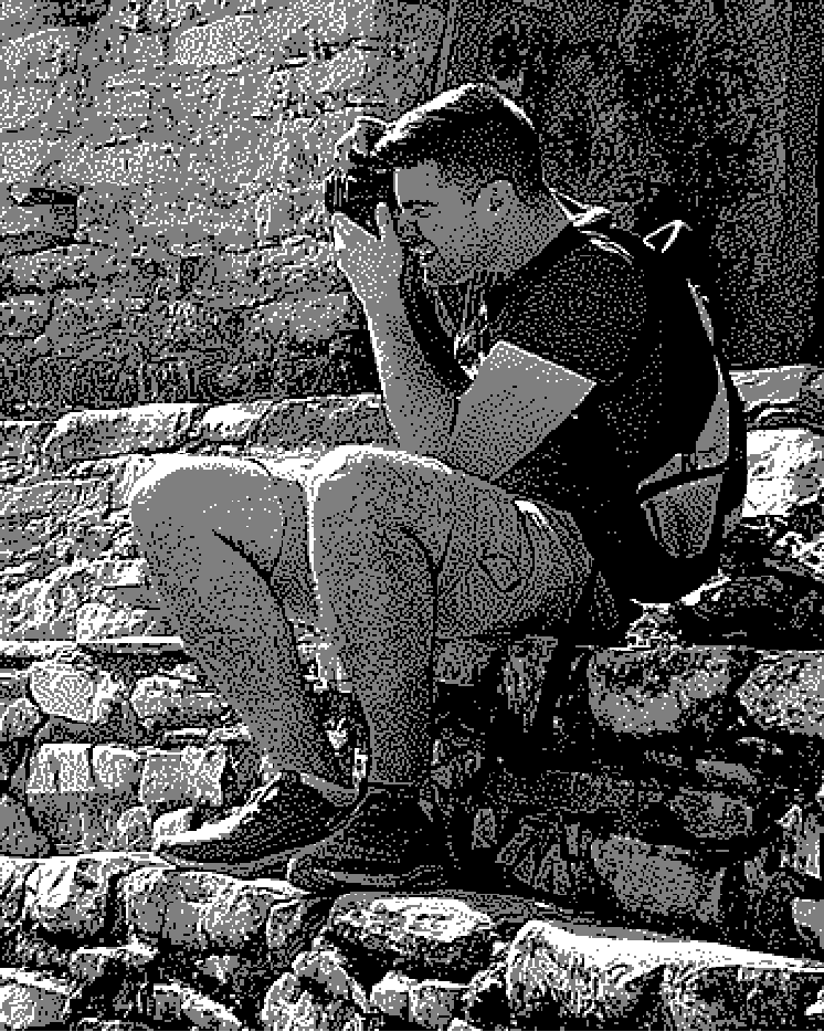 A pixelated image of Benjamin in Mexico